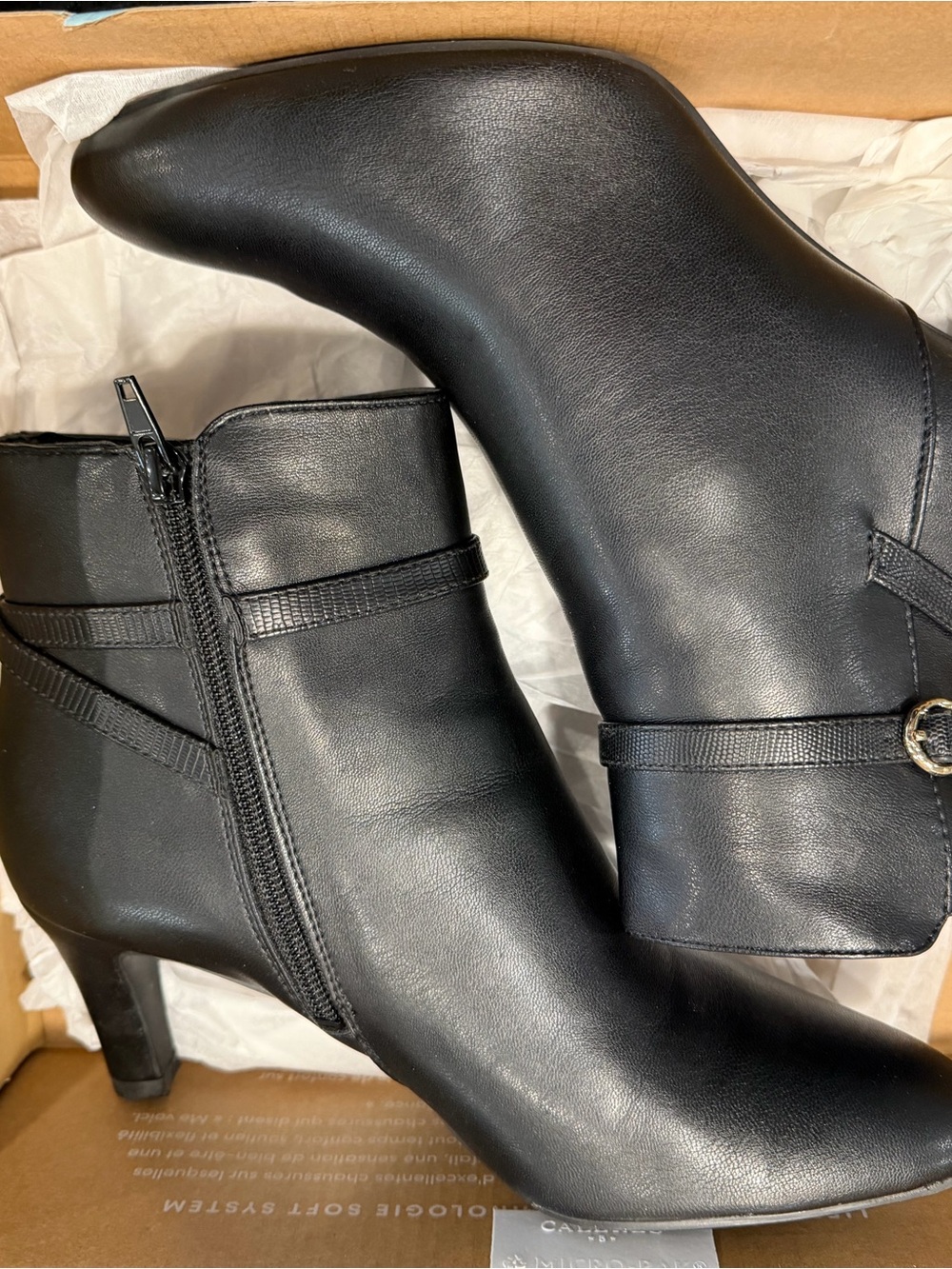 Classic Black Ankle Boots - Sleek Women's Dress Bootie 7.5W